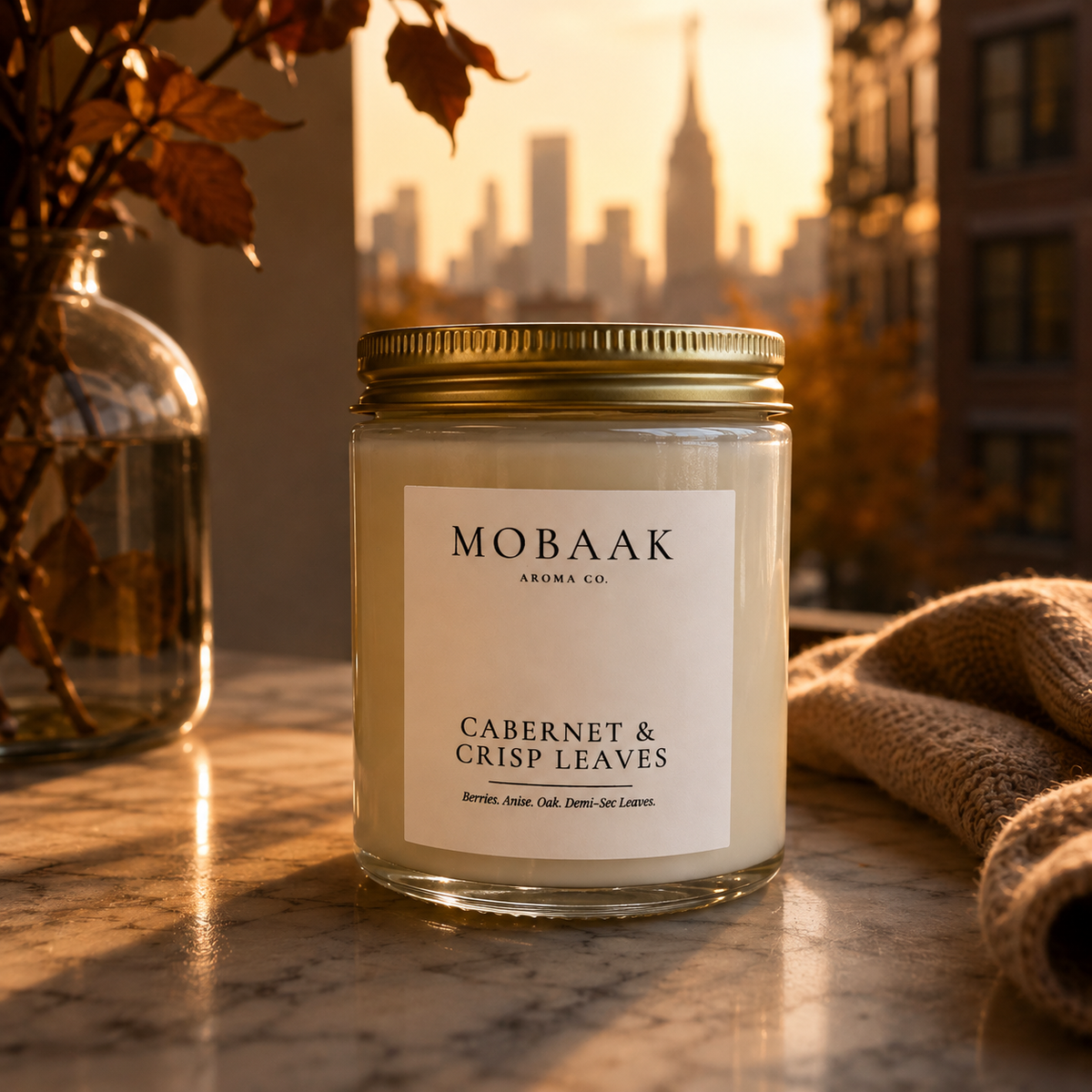 Cabernet & Crisp Leaves Candle