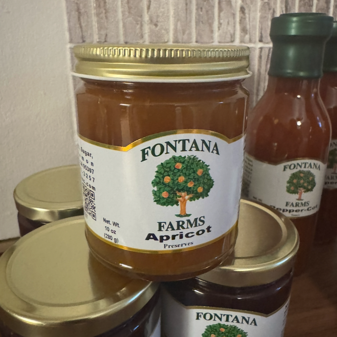 Fontana Farms Apricot Preserves 10 Oz.