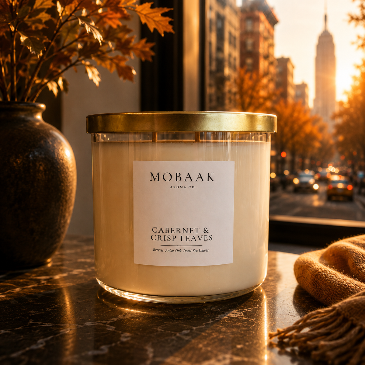 Cabernet & Crisp Leaves Candle